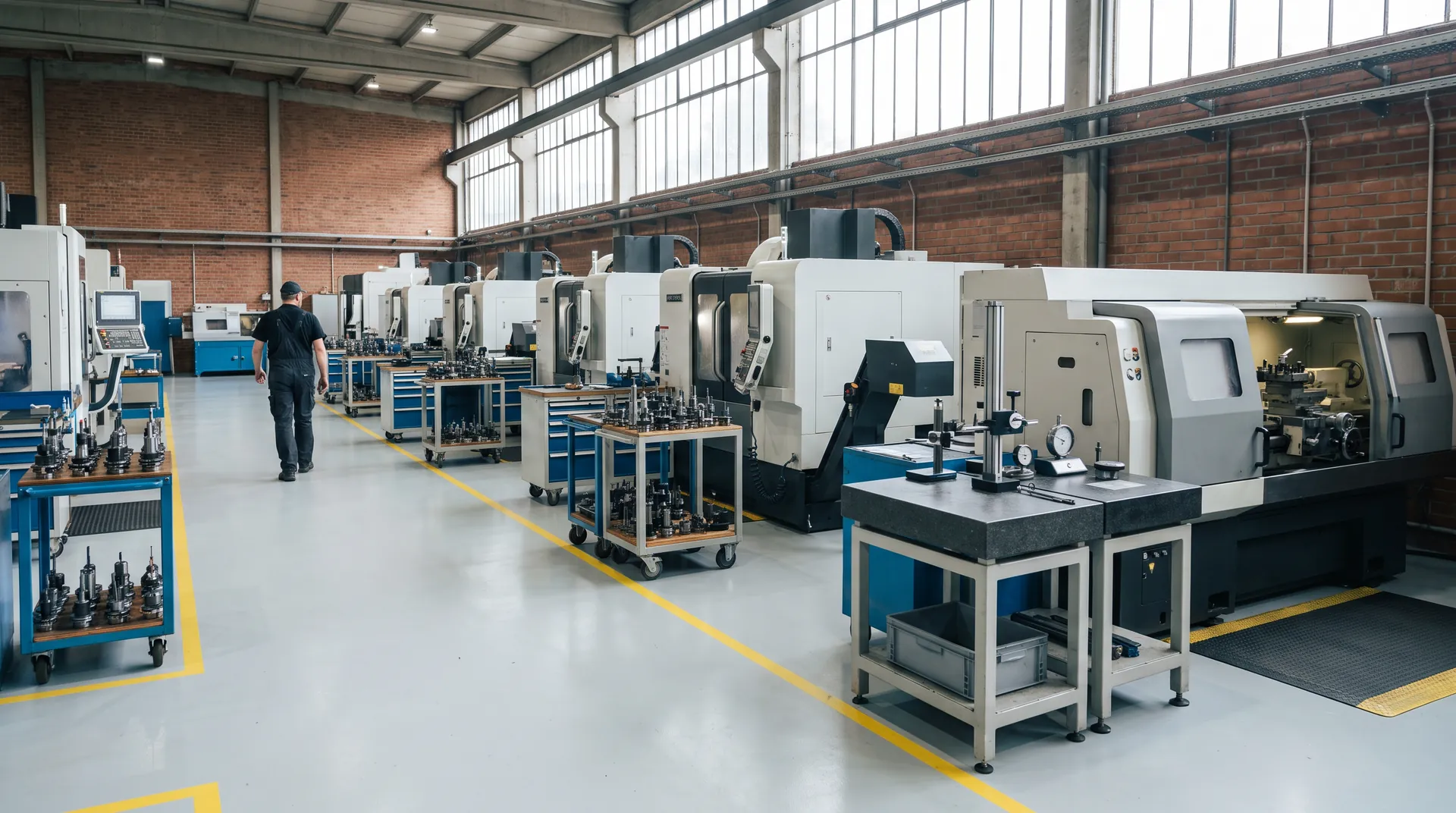 Atelier d’usinage CNC lumineux
